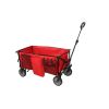 Camping All-terrain Folding Wagon with Oversized Wheels;  Blue and Red - Red