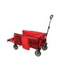 Camping All-terrain Folding Wagon with Oversized Wheels;  Blue and Red - Red