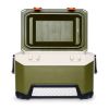 52 qt. Hard Surface Refrigerator Cooler, Green and Orange - Green/Orange