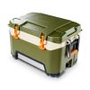 52 qt. Hard Surface Refrigerator Cooler, Green and Orange - Green/Orange
