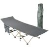 Folding Camping Cot ‚Äì Deluxe Collapsible Single Breathable 600D oxford fabric features tear & wear resistance‚Äì Ultra Lightweight, Comfortable, Hea